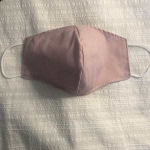 Pale pink fabric mask